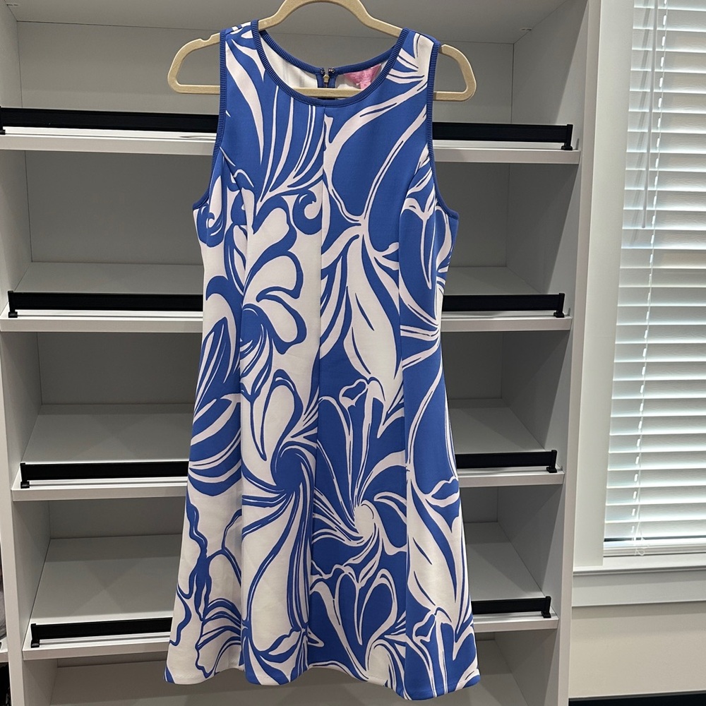 Lilly Pulitzer Iris Blue Windsurfer Engineered Cove Dress XL